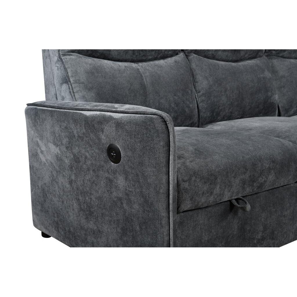 Kampinė sofa LUMEN U tamsiai pilka 10