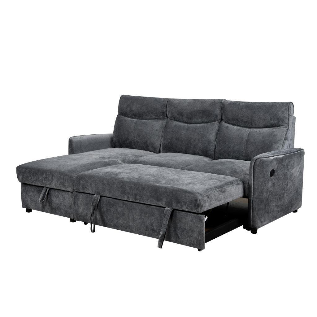 Kampinė sofa LUMEN U tamsiai pilka 7