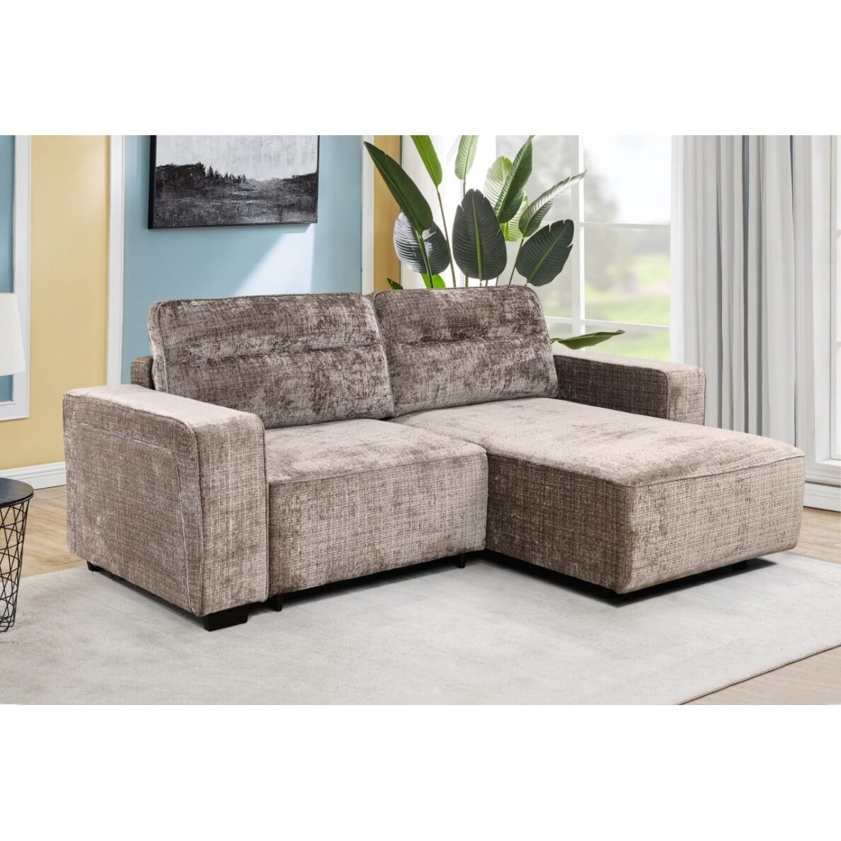Kampinė sofa-lova RUFUS, pilkai ruda (taupe) 3 Kampinė sofa-lova RUFUS, pilkai ruda (taupe) 3