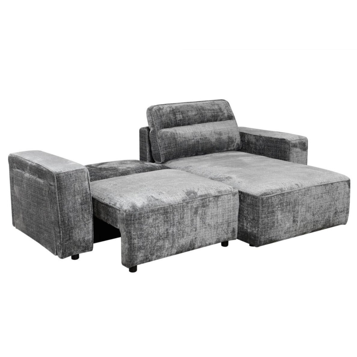 Kampinė sofa-lova RUFUS, tamsiai pilka 1