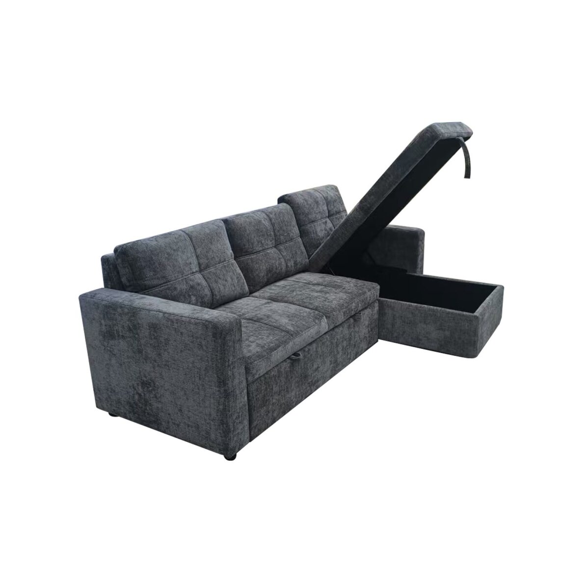 Kampinė sofa-lova SOHO, tamsiai pilka 5
