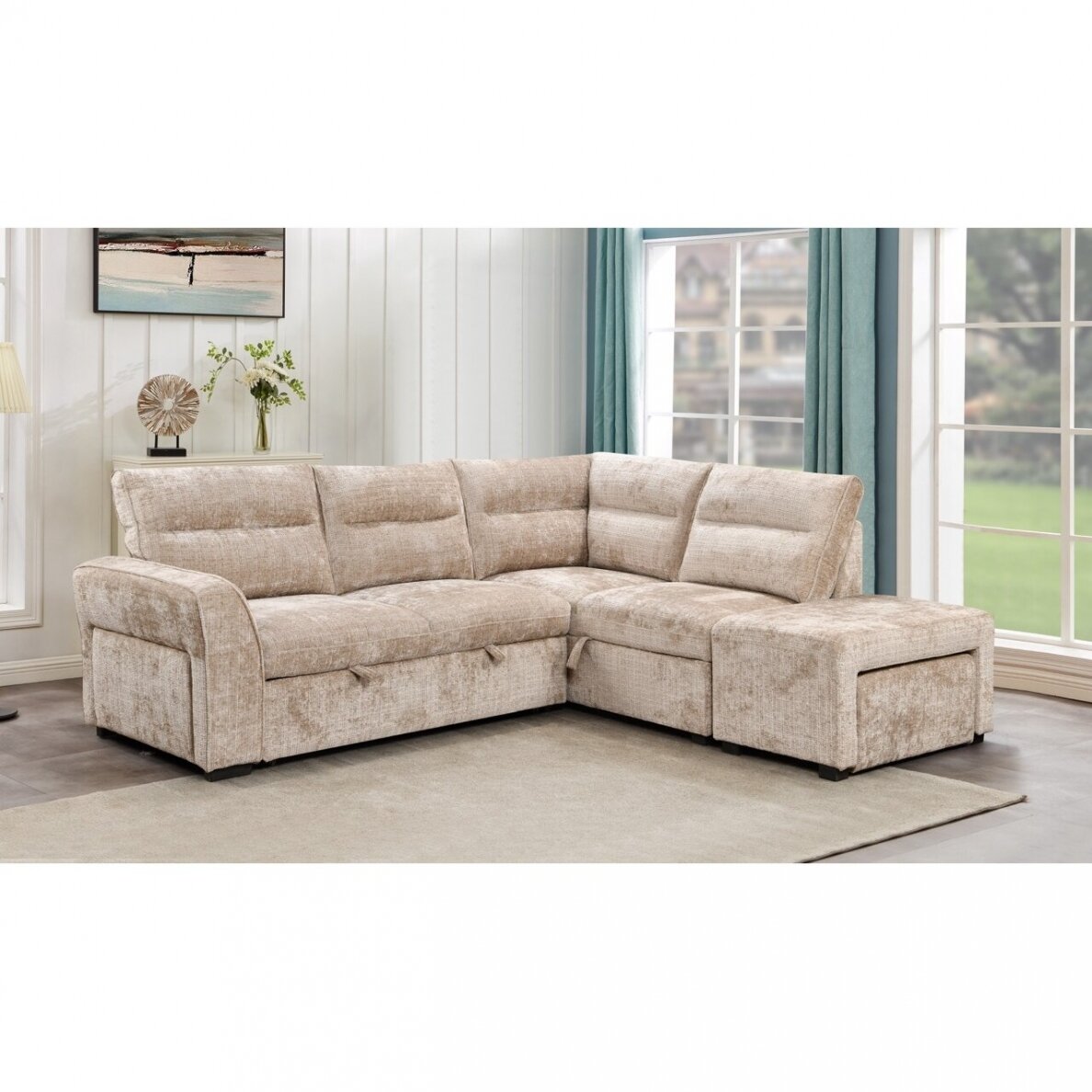 Kampinė sofa ROCCO smėlio spalvos, dešinė Kampinė sofa ROCCO smėlio spalvos, dešinė