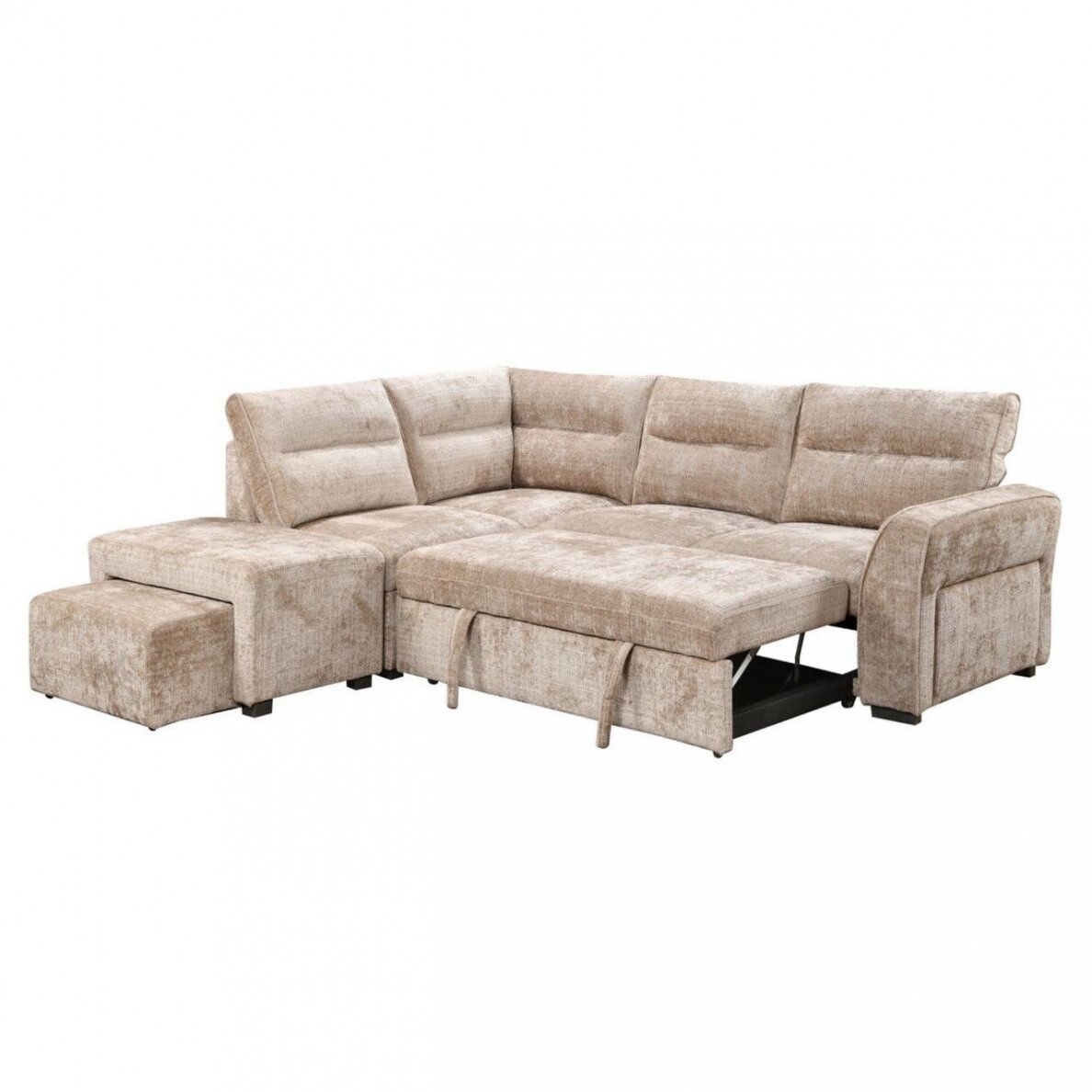 Kampinė sofa ROCCO smėlio spalvos, kairė 2