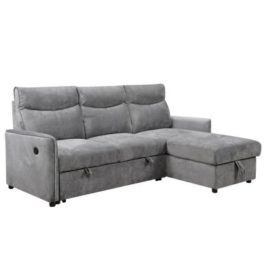 Kampinė sofa-lova LUMEN U, šviesiai pilka Kampinė sofa-lova LUMEN U, šviesiai pilka