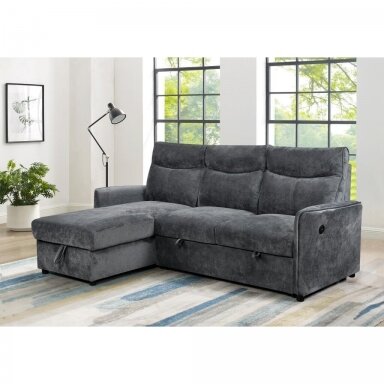 Kampinė sofa LUMEN U tamsiai pilka Kampinė sofa LUMEN U tamsiai pilka