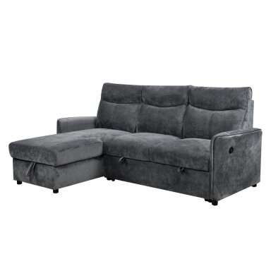 Kampinė sofa LUMEN U tamsiai pilka Kampinė sofa LUMEN U tamsiai pilka