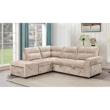 Kampinė sofa ROCCO smėlio spalvos, kairė Kampinė sofa ROCCO smėlio spalvos, kairė
