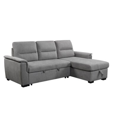 Kampinė sofa-lova KARIS, šviesiai pilka 1 Kampinė sofa-lova KARIS, šviesiai pilka 1