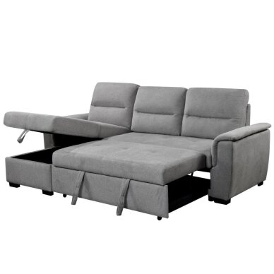 Kampinė sofa-lova KARIS, šviesiai pilka 4
