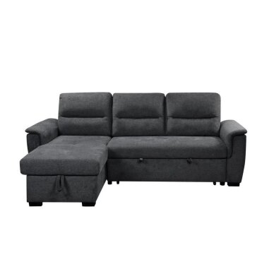 Kampinė sofa-lova KARIS, tamsiai pilka 2