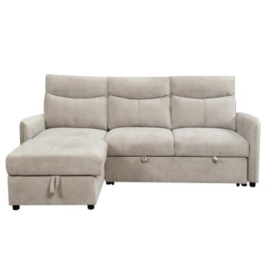 Kampinė sofa-lova LUMEN U, smėlio 2 Kampinė sofa-lova LUMEN U, smėlio 2