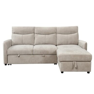 Kampinė sofa-lova LUMEN U, smėlio 3 Kampinė sofa-lova LUMEN U, smėlio 3