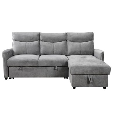Kampinė sofa-lova LUMEN U, šviesiai pilka 3
