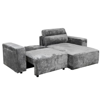 Kampinė sofa-lova RUFUS, tamsiai pilka 1 Kampinė sofa-lova RUFUS, tamsiai pilka 1
