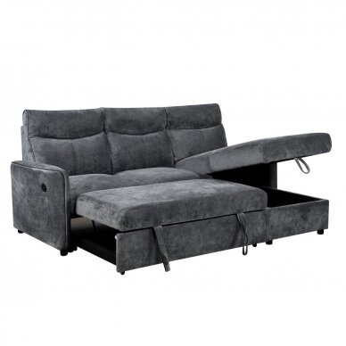 Kampinė sofa LUMEN U tamsiai pilka 6