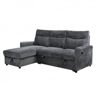 Kampinė sofa LUMEN U tamsiai pilka 1