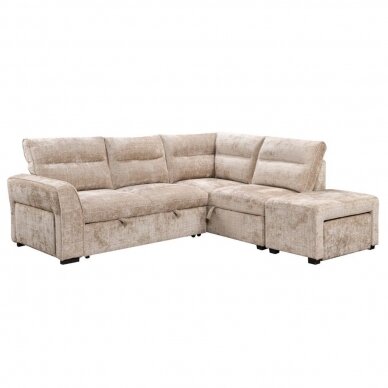 Kampinė sofa ROCCO smėlio spalvos, dešinė 1
