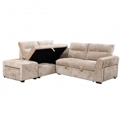 Kampinė sofa ROCCO smėlio spalvos, kairė 4