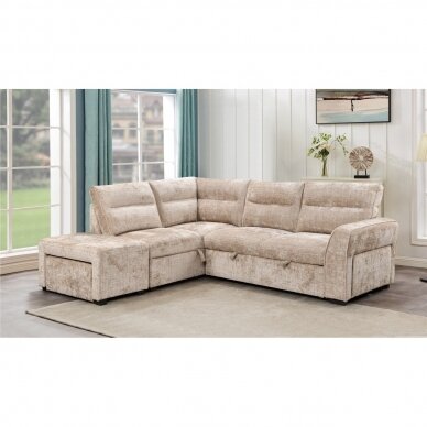 Kampinė sofa ROCCO smėlio spalvos, kairė Kampinė sofa ROCCO smėlio spalvos, kairė