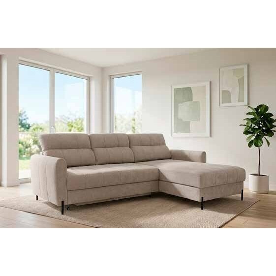 Kampinė sofa-lova RIVIERA, miegamoji vieta 132x200 cm