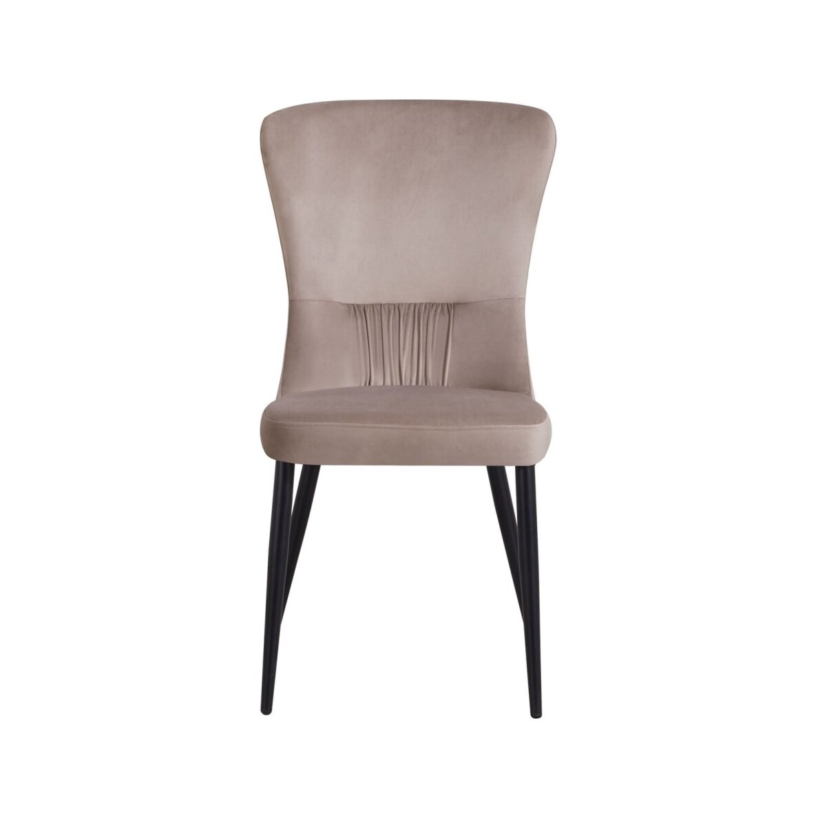 Kėdė MILA, pilkai ruda (taupe), veliūrinė 1 Kėdė MILA, pilkai ruda (taupe), veliūrinė 1