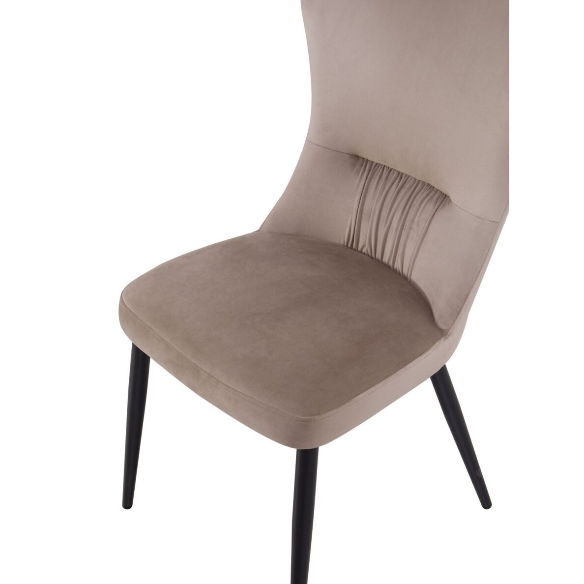 Kėdė MILA, pilkai ruda (taupe), veliūrinė 3