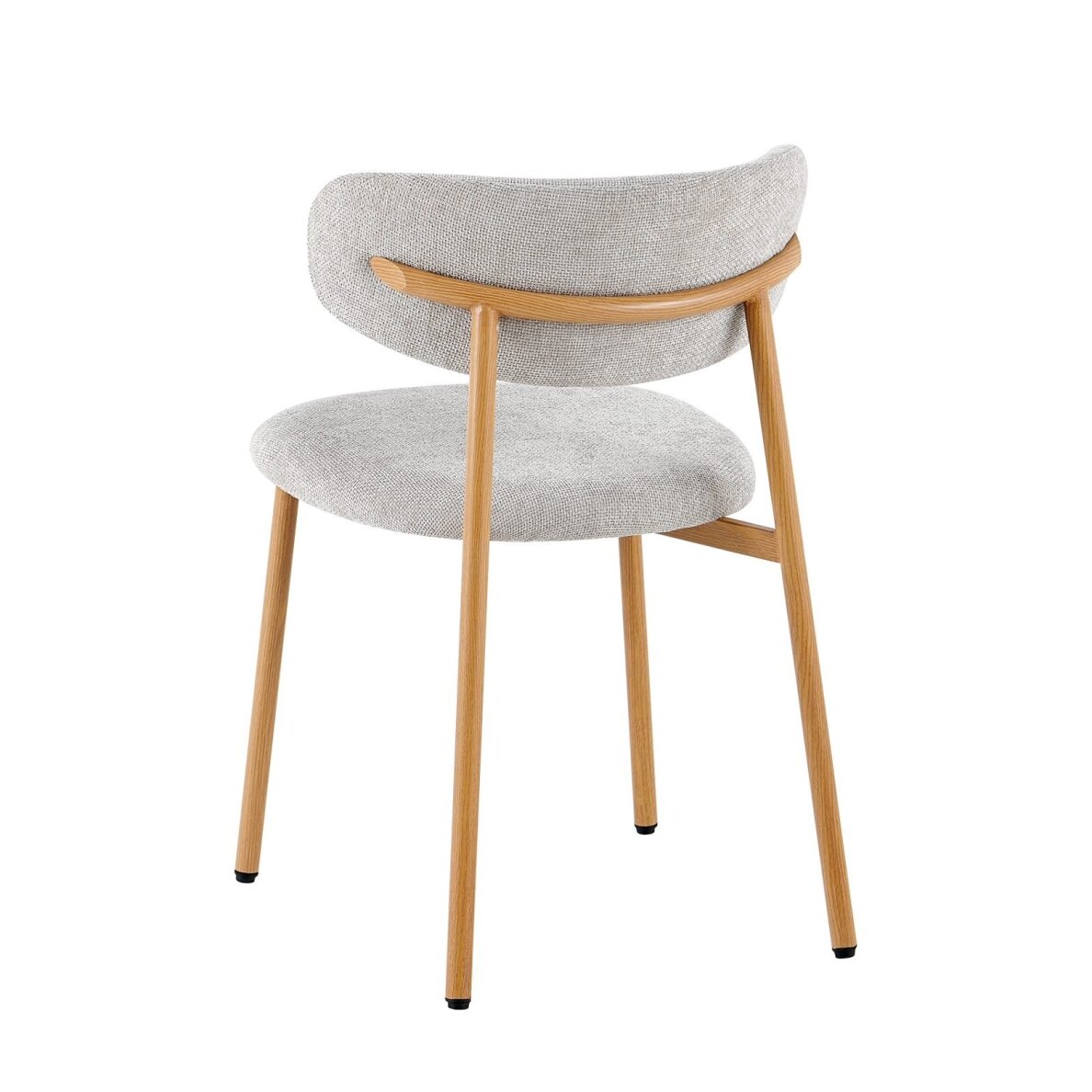 Kėdė PRIMO OAK, šviesiai pilka, lininė, ąžuolo spalvos kojos 5