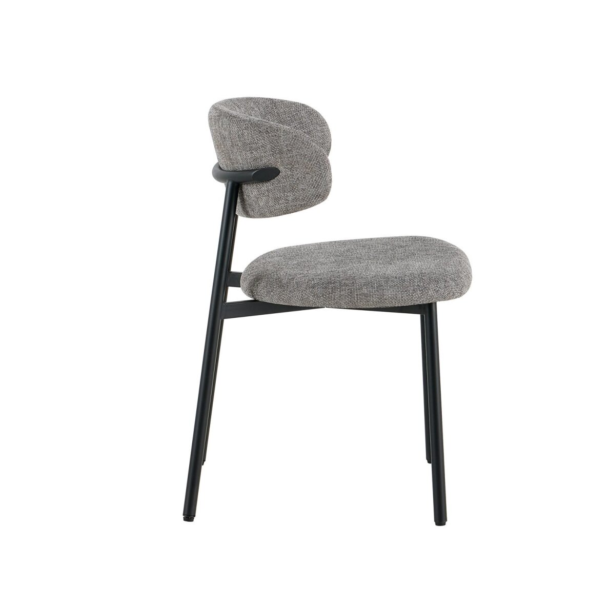 Kėdė PRIMO, pilka, lininė, juodos kojos 4