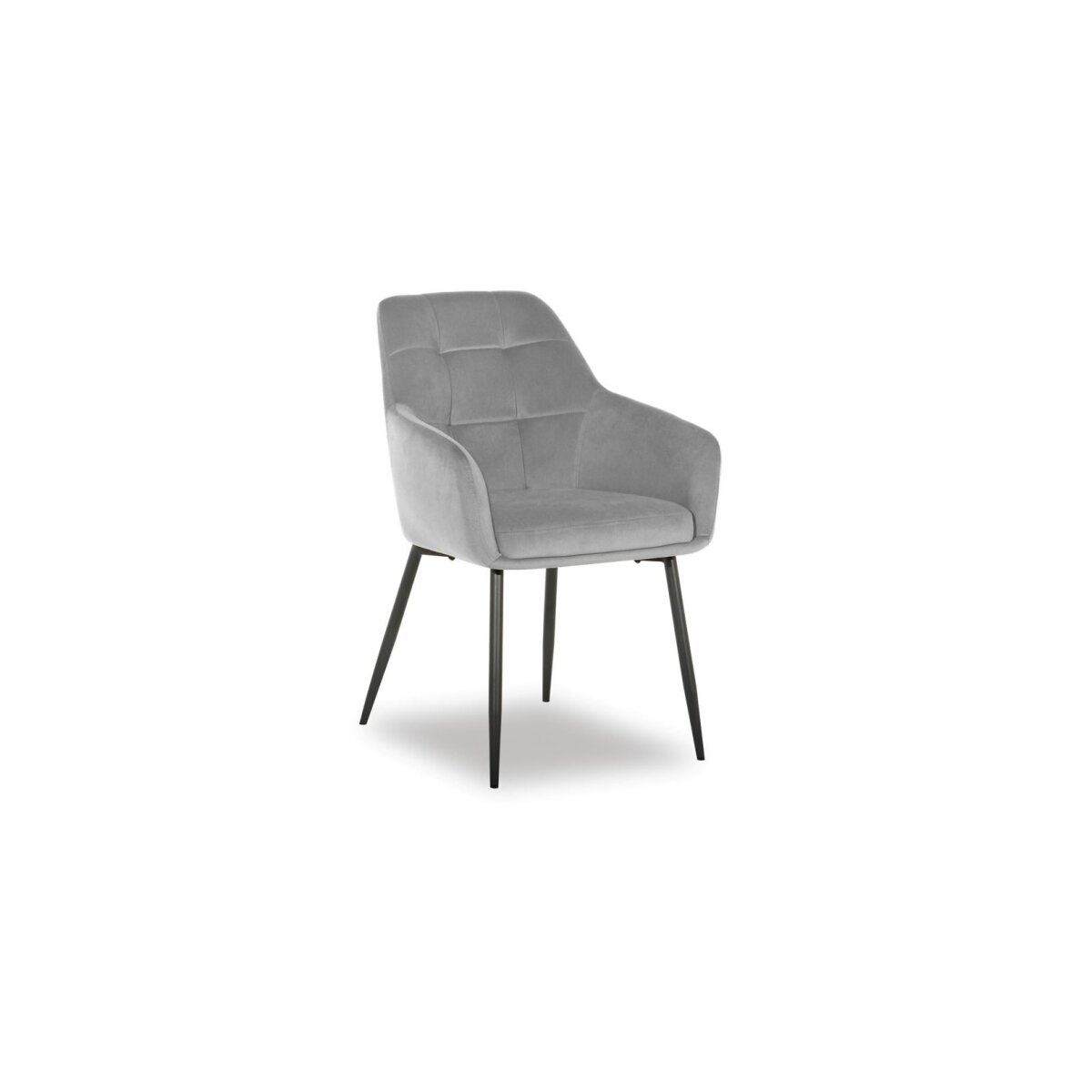 Kėdė su porankiais UGO new, šviesiai pilka, veliūrinė 1 Kėdė su porankiais UGO new, šviesiai pilka, veliūrinė 1