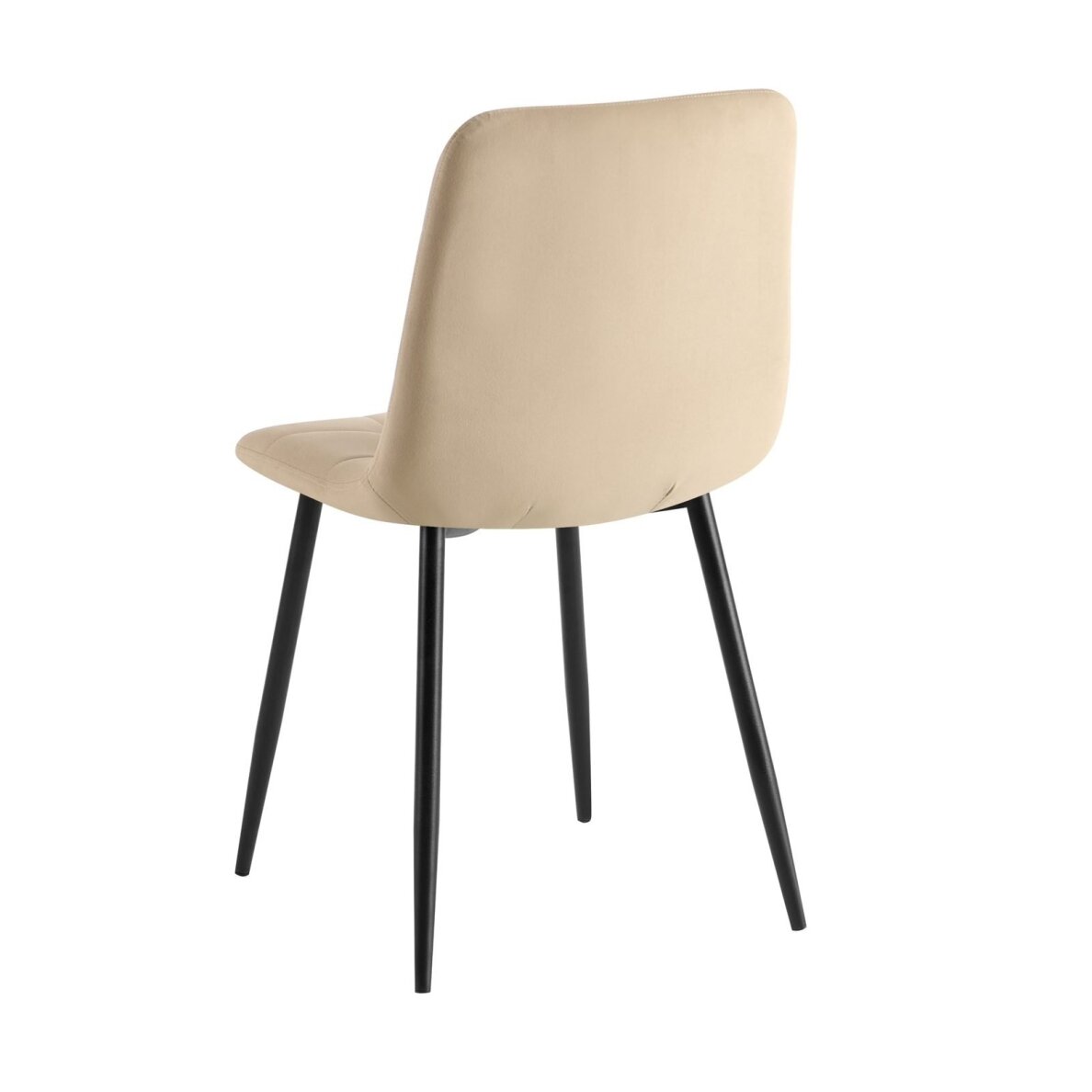 Kėdė TED new, smėlio, veliūrinė, juodos kojos 3