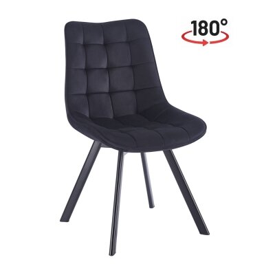 Kėdė aksomas - Riviera 100 juodi