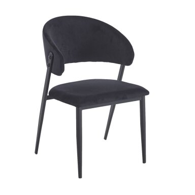 Kėdė juodi aksomas Riviera 100
