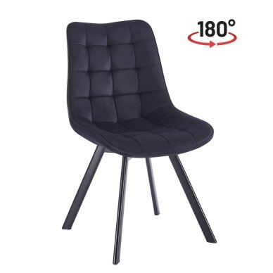 Kėdė aksomas - Riviera 100 juodi Kėdė aksomas - Riviera 100 juodi