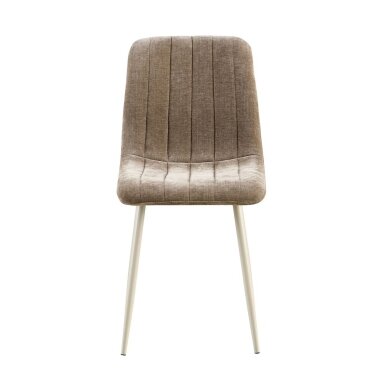 Kėdė JET GREY, ruda, lininė, pilkos kojos Kėdė JET GREY, ruda, lininė, pilkos kojos