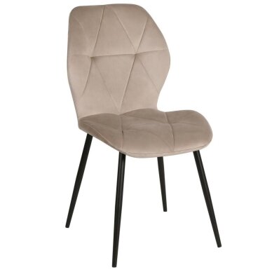 Kėdė KEN, pilkai ruda (taupe), velūrinė Kėdė KEN, pilkai ruda (taupe), velūrinė
