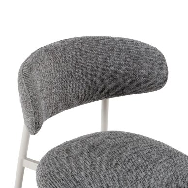 Kėdė PRIMO GREY, pilka, lininė, pilkos kojos 3 Kėdė PRIMO GREY, pilka, lininė, pilkos kojos 3