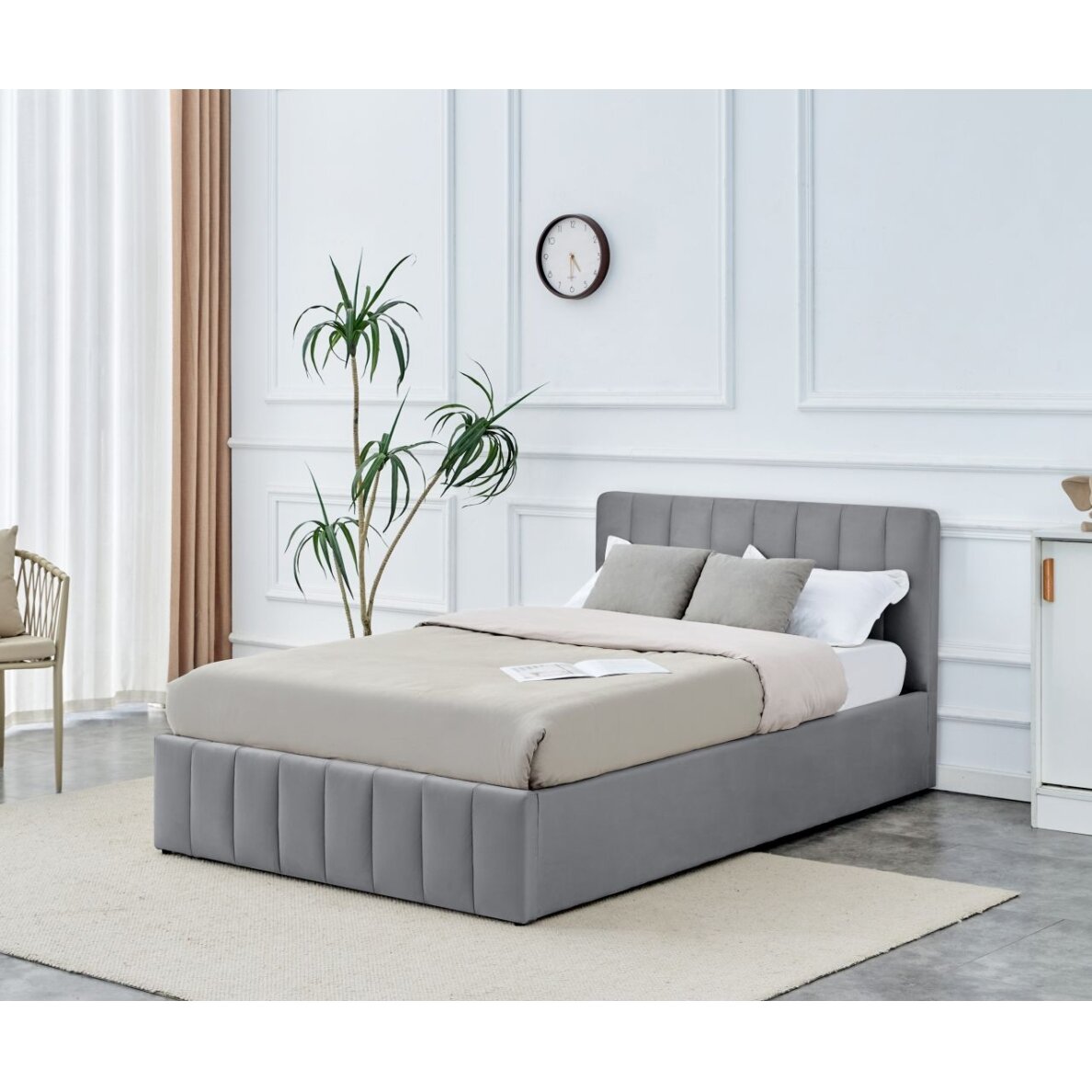 Lova tapicerowane 120x200 aksomas pilki Riviera 91 3 Lova tapicerowane 120x200 aksomas pilki Riviera 91 3