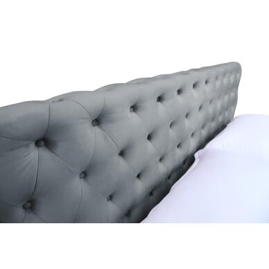 Lova su patalynės dėže BELINDA 140x200 cm, tamsiai pilka 5 Lova su patalynės dėže BELINDA 140x200 cm, tamsiai pilka 5