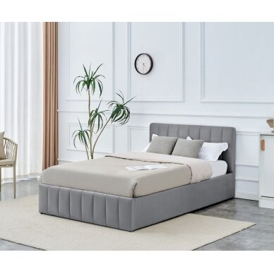 Lova tapicerowane 120x200 aksomas pilki Riviera 91 3 Lova tapicerowane 120x200 aksomas pilki Riviera 91 3