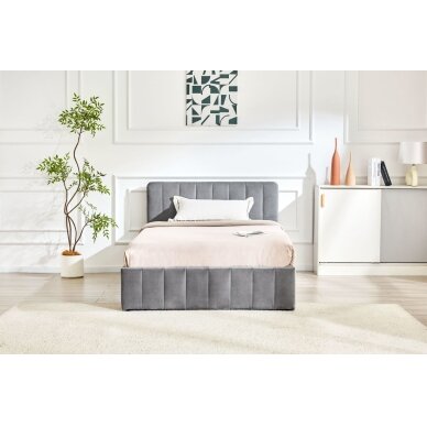 Lova tapicerowane 120x200 aksomas pilki Riviera 91 5 Lova tapicerowane 120x200 aksomas pilki Riviera 91 5