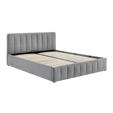 Lova tapicerowane 160x200 aksomas pilki Riviera 91 Lova tapicerowane 160x200 aksomas pilki Riviera 91