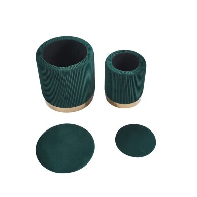 Pufasai (rinkinys 2 vnt.) aksomas - Riviera 38 žaliai 2
