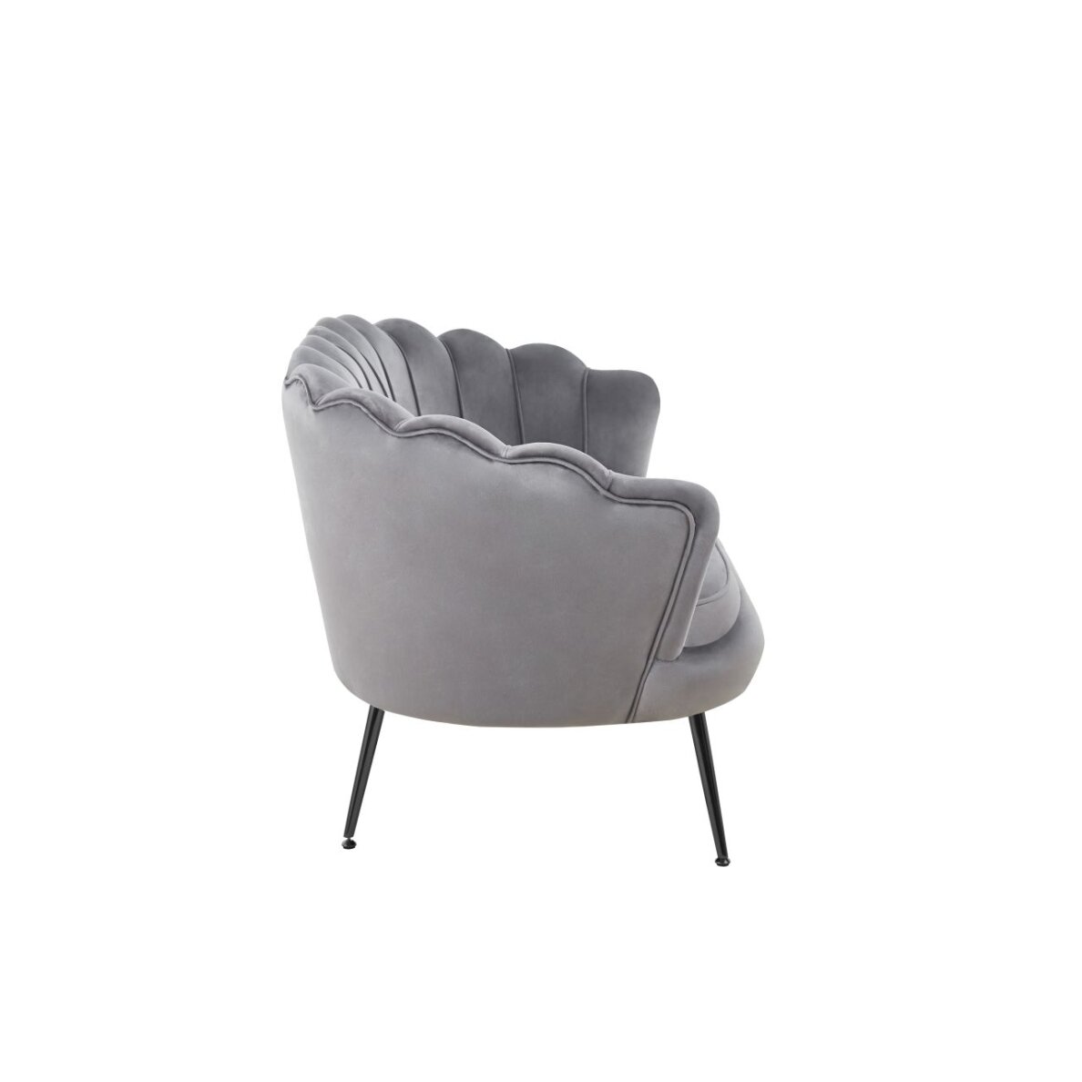 Sofa aksomas (pilka) /kojos juodi/ 2