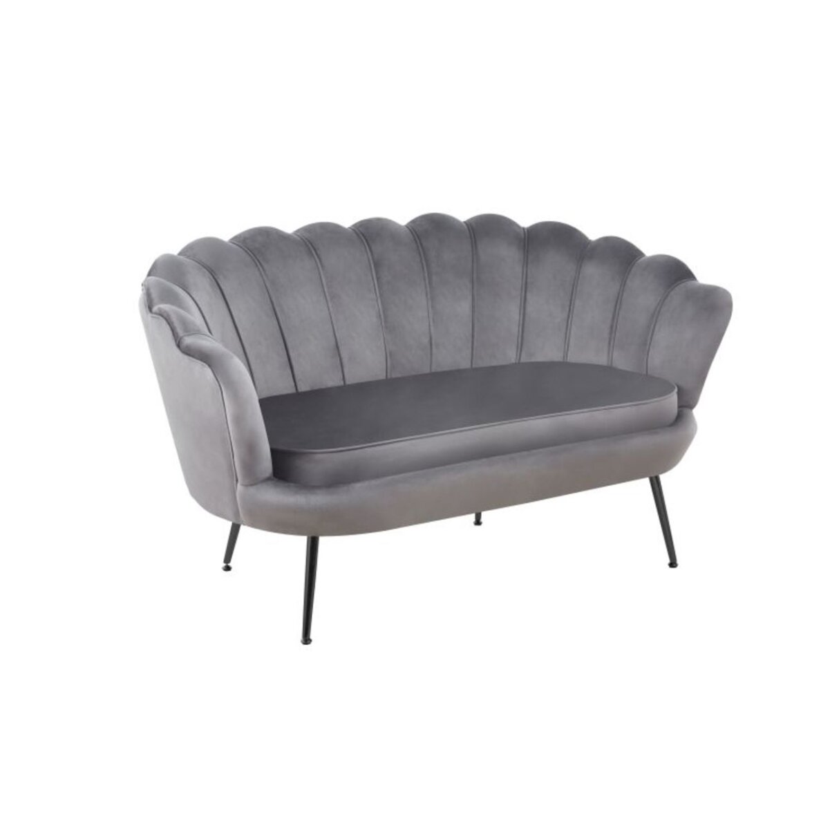 Sofa aksomas (pilka) /kojos juodi/ Sofa aksomas (pilka) /kojos juodi/