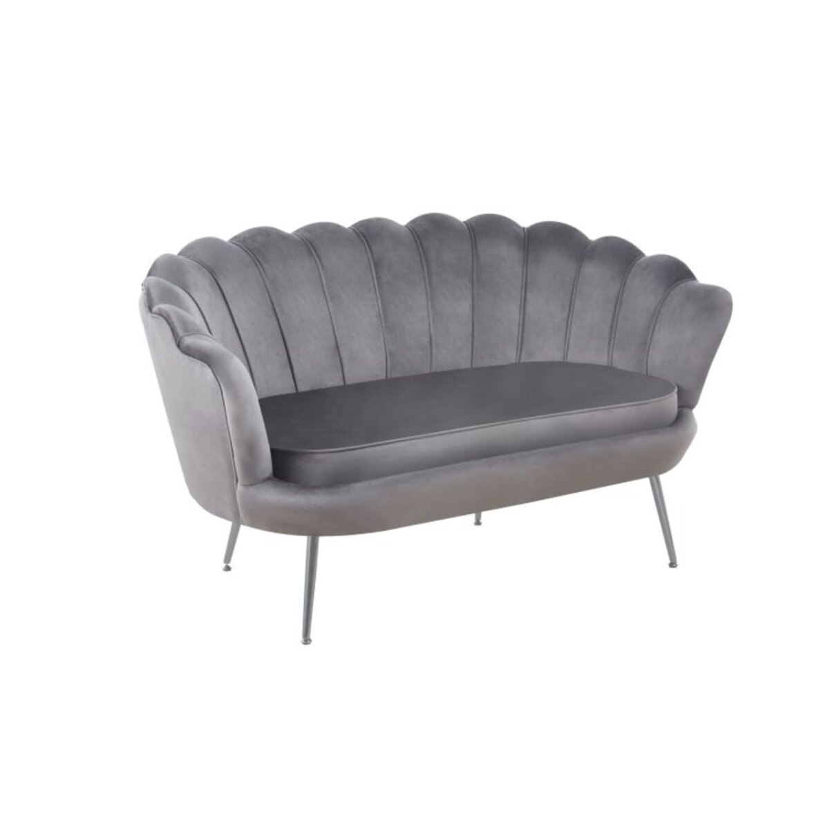 Sofa aksomas (pilka) /kojos sidabriniai/ Sofa aksomas (pilka) /kojos sidabriniai/