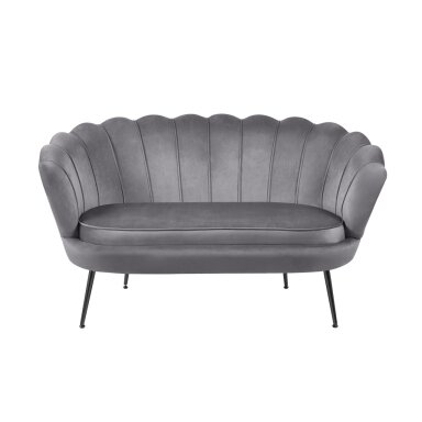 Sofa aksomas (pilka) /kojos juodi/
