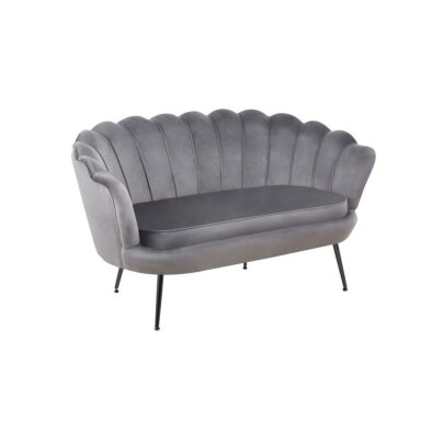 Sofa aksomas (pilka) /kojos juodi/