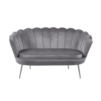 Sofa aksomas (pilka) /kojos sidabriniai/
