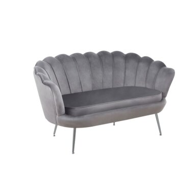 Sofa aksomas (pilka) /kojos sidabriniai/
