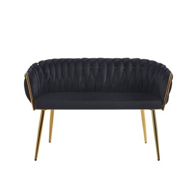 Sofa aksomas - Riviera 100 juoda